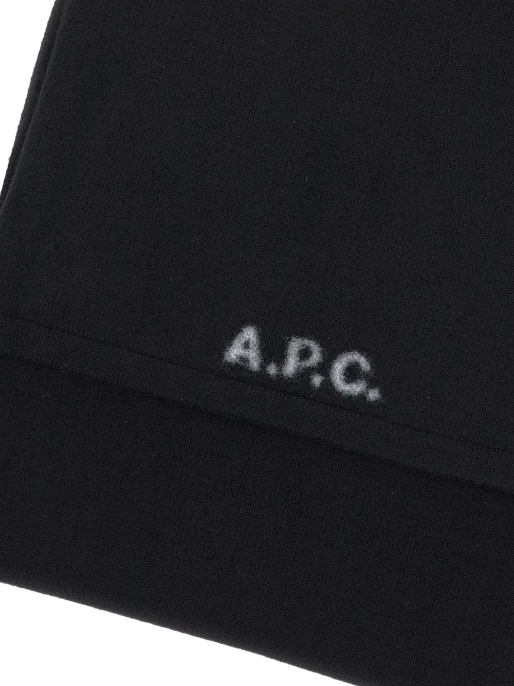 A.P.C. logo-embellishment scarf - Zwart