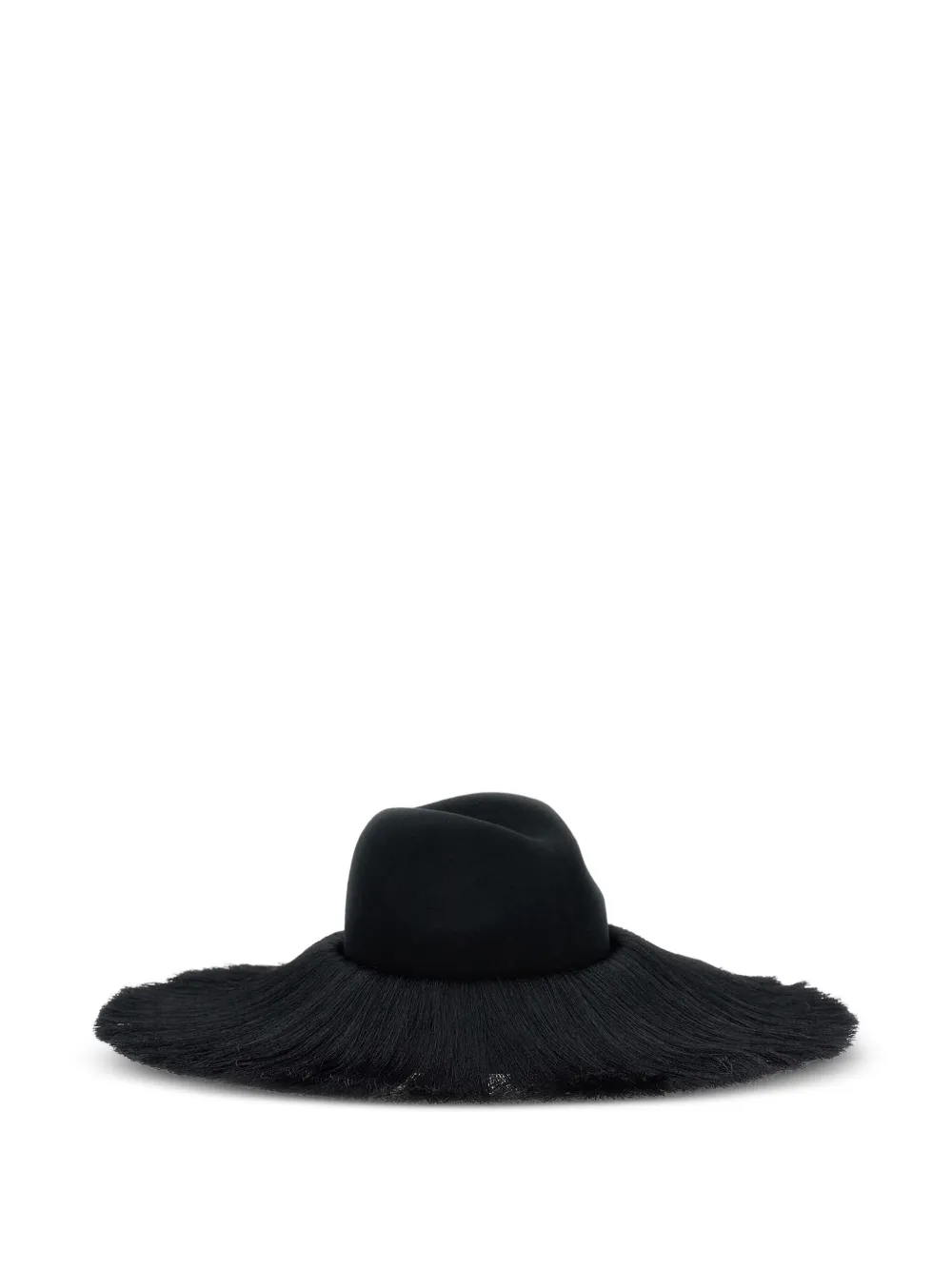 Comme Des Garçons フリンジエッジ ハット - ブラック Comme Des Garçons フリンジエッジ ハット - ブラック