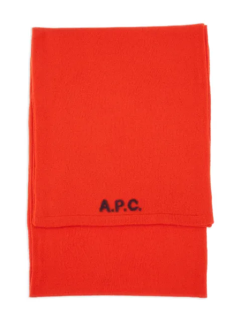 A.P.C. logo-embellishment scarf