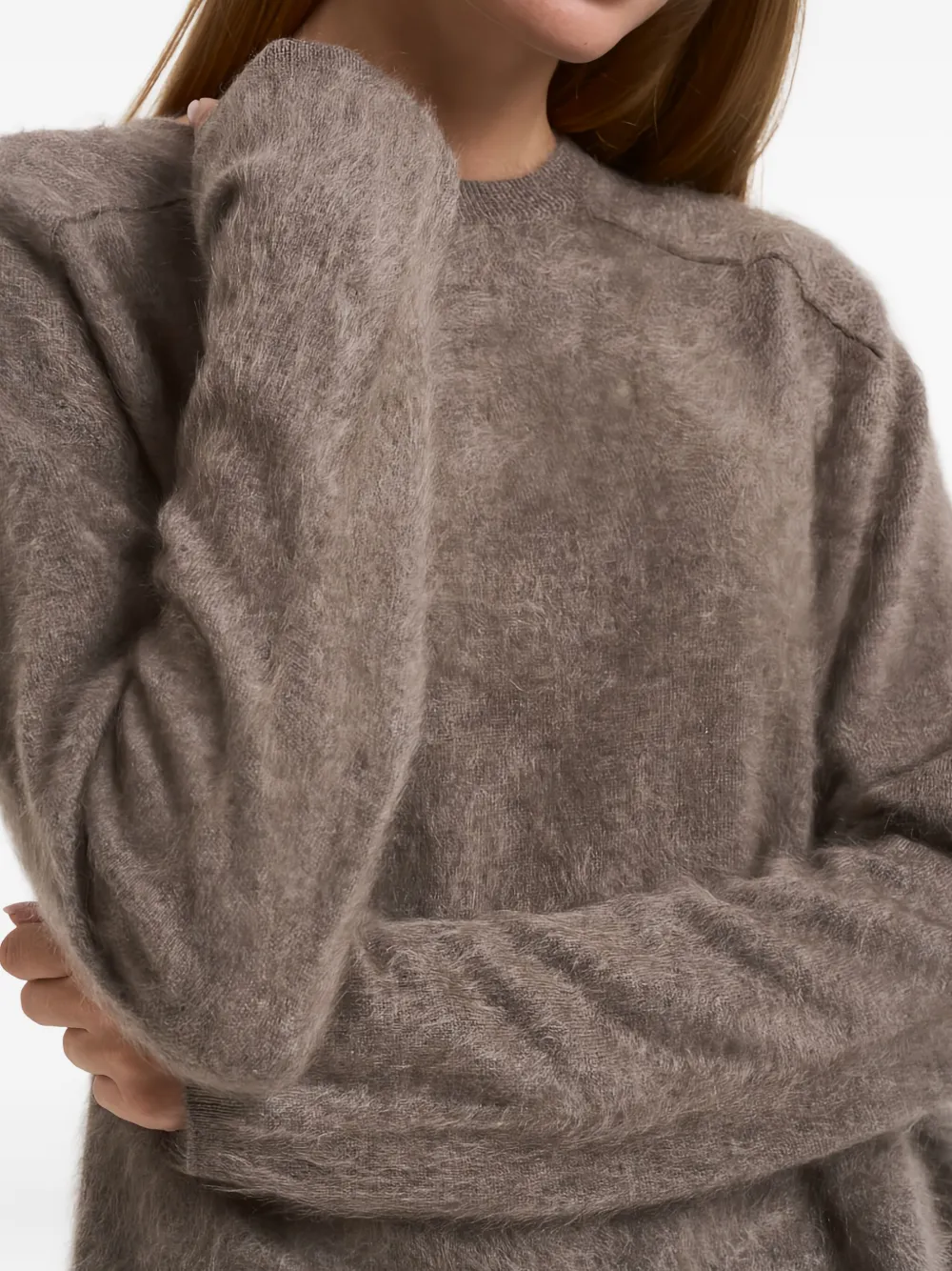 Lisa Yang Long-sleeve Cashmere Sweater In Brown