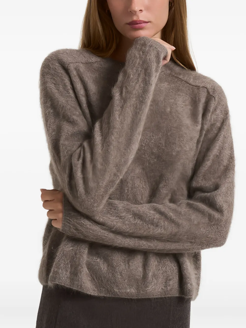 Lisa Yang Long-sleeve Cashmere Sweater In Brown