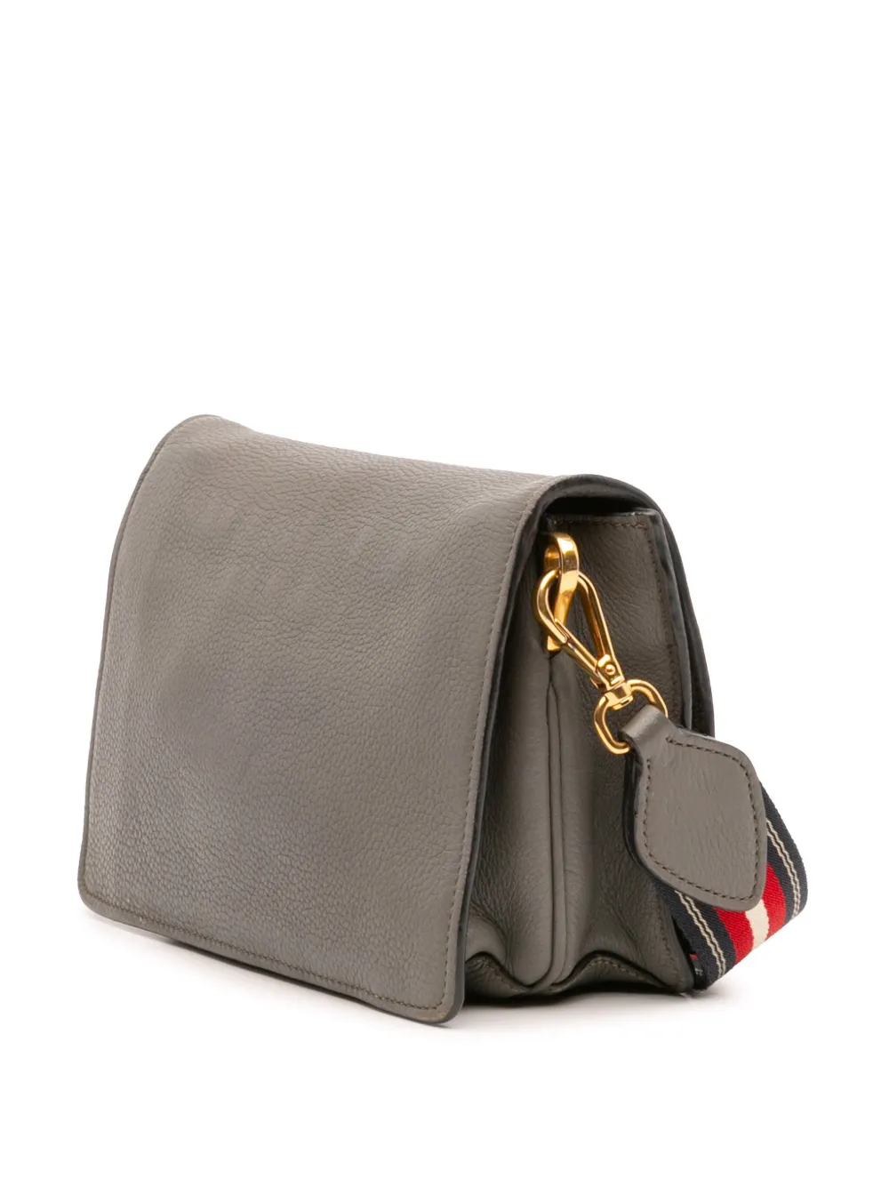 Pre-owned Prada 2000-2025 Vitello Daino Flap Crossbody Bag In Brown