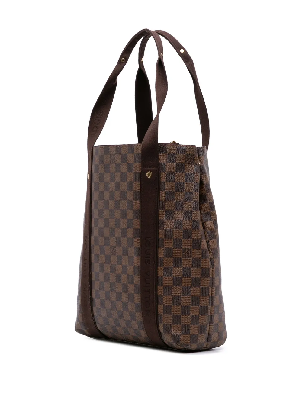 Pre-owned Louis Vuitton 2008 Damier Ebene Cabas Beaubourg Tote Bag In Brown