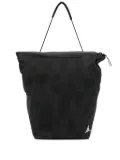 ROA grid-pattern top-handle shoulder bag - Black