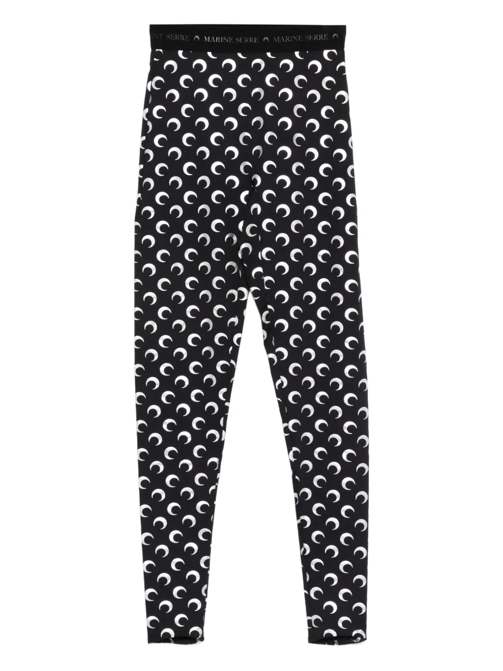 Marine Serre Leggings con stampa Moon - Nero