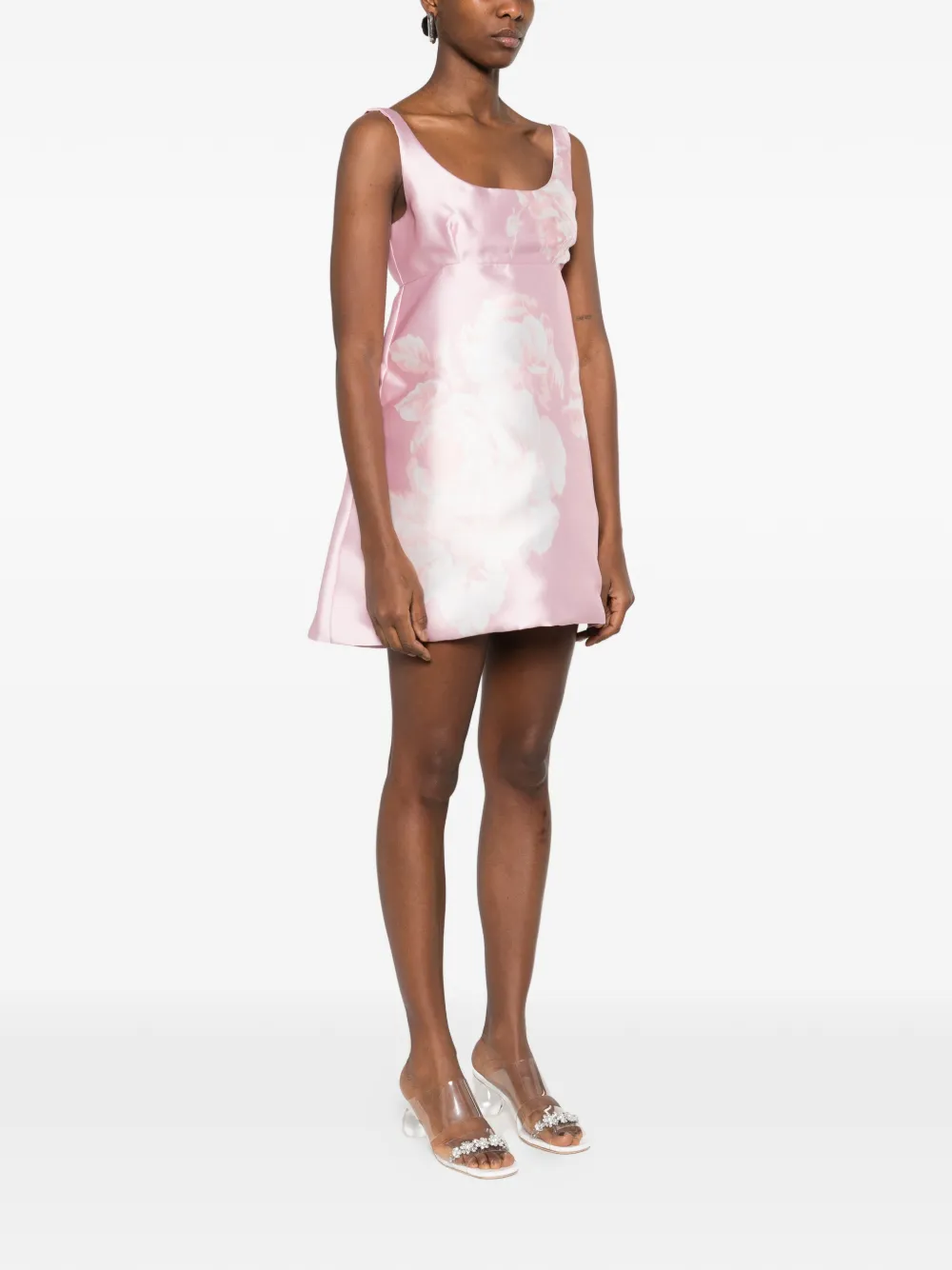  Marques'almeida Printed Balloon Sleeve Dress - Pink 