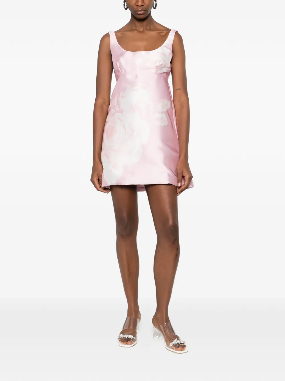  Marques'almeida Printed Balloon Sleeve Dress - Pink 
