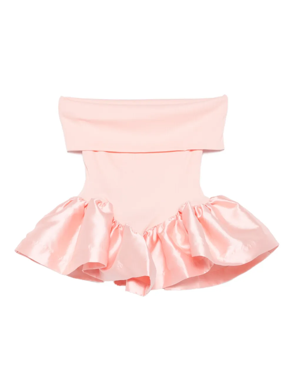 Marques'Almeida off-shoulder peplum top - Rosa