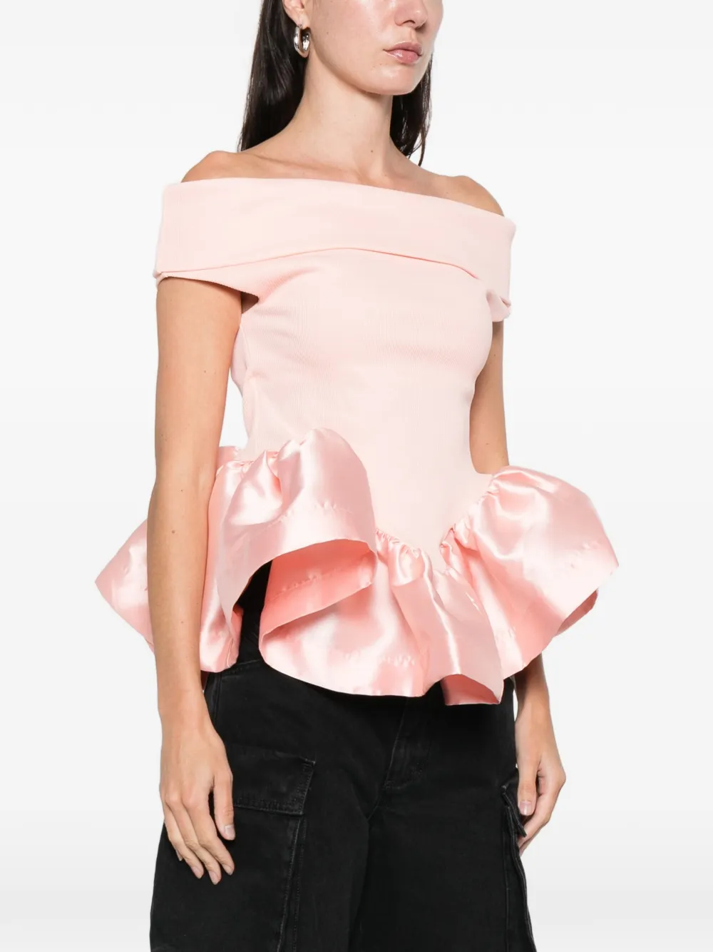 Marques'Almeida Off-shoulder top Roze