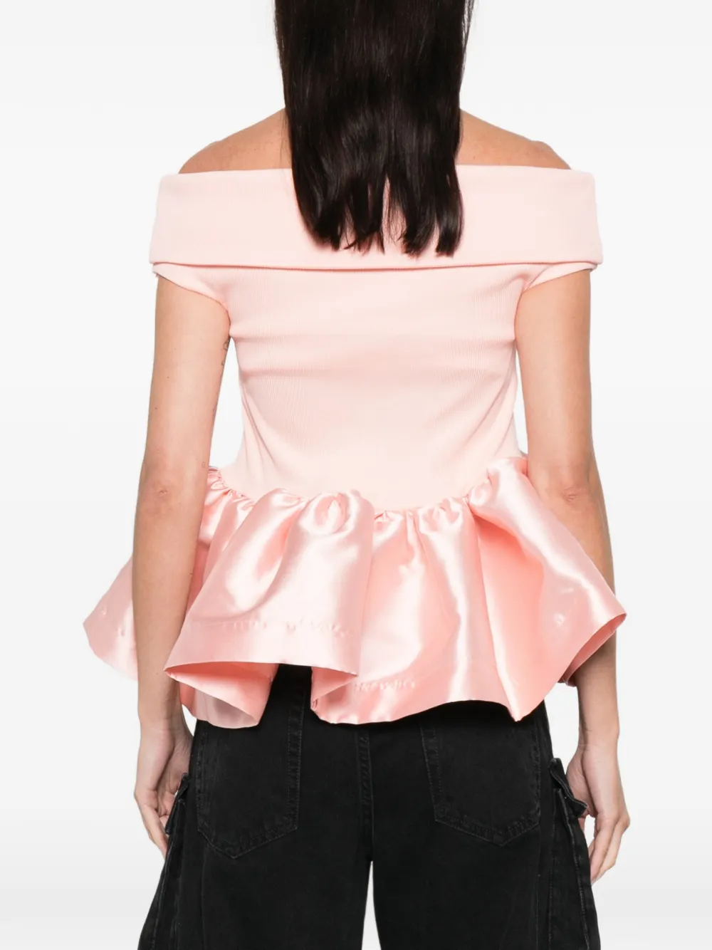Marques'Almeida Off-shoulder top Roze
