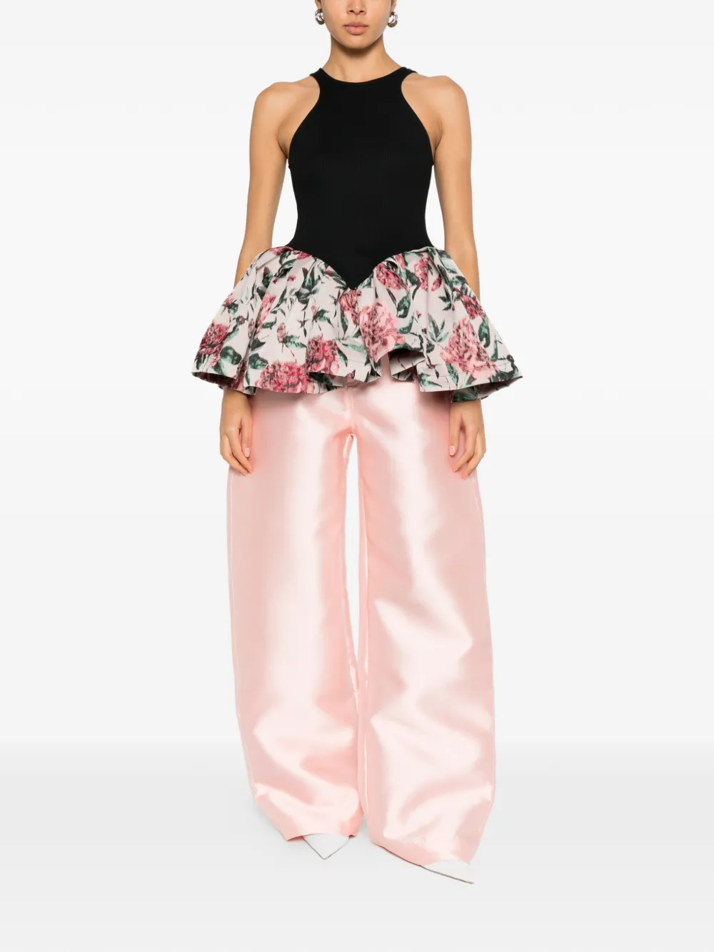 Marques'Almeida Satijnen broek met ceintuur - Roze