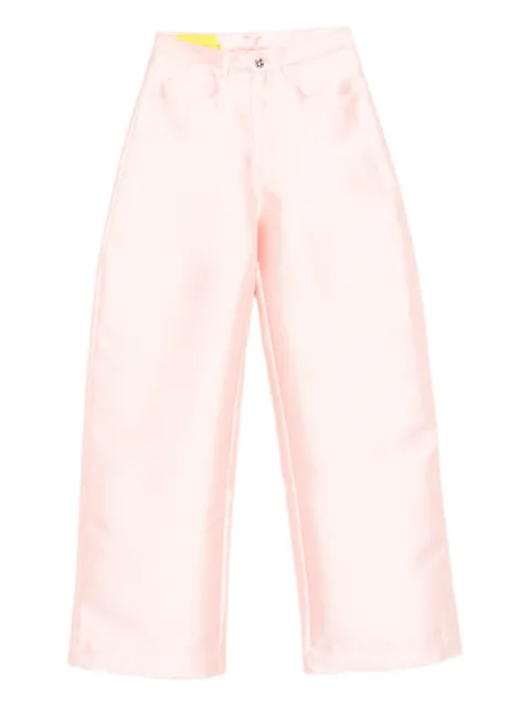 Marques'Almeida satin belt-loop trousers
