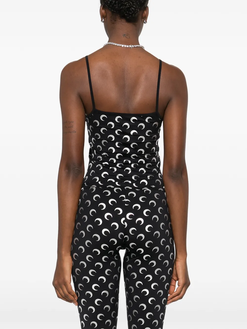 Marine Serre Top met Moon-print Zwart
