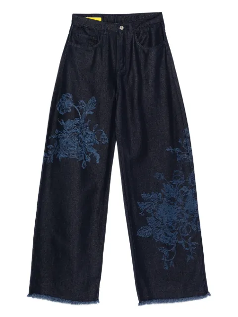 Marques'Almeida flower-motif frayed jeans