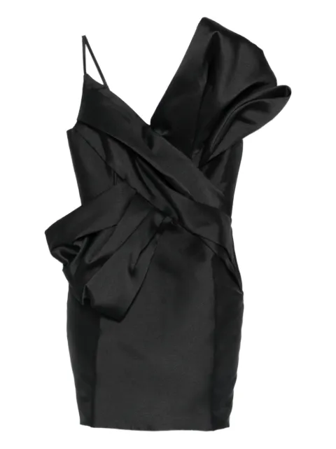 Marques'Almeida bow V-neck mini dress