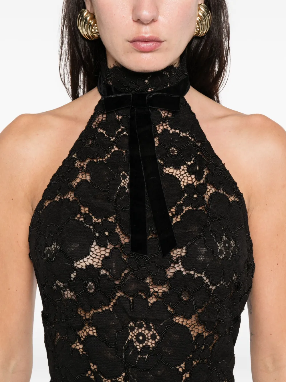 Retroféte Ravenna Lace Top In Black