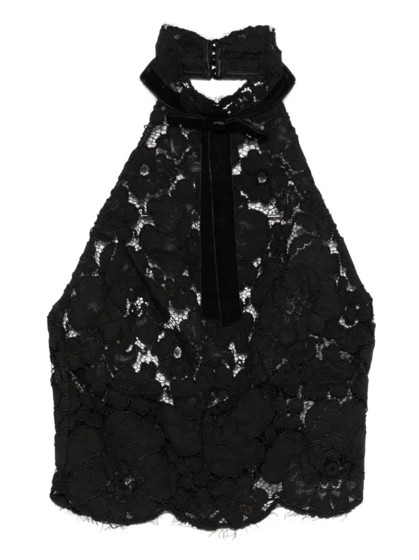 Retrofete Ravenna Lace Top | Black | FARFETCH