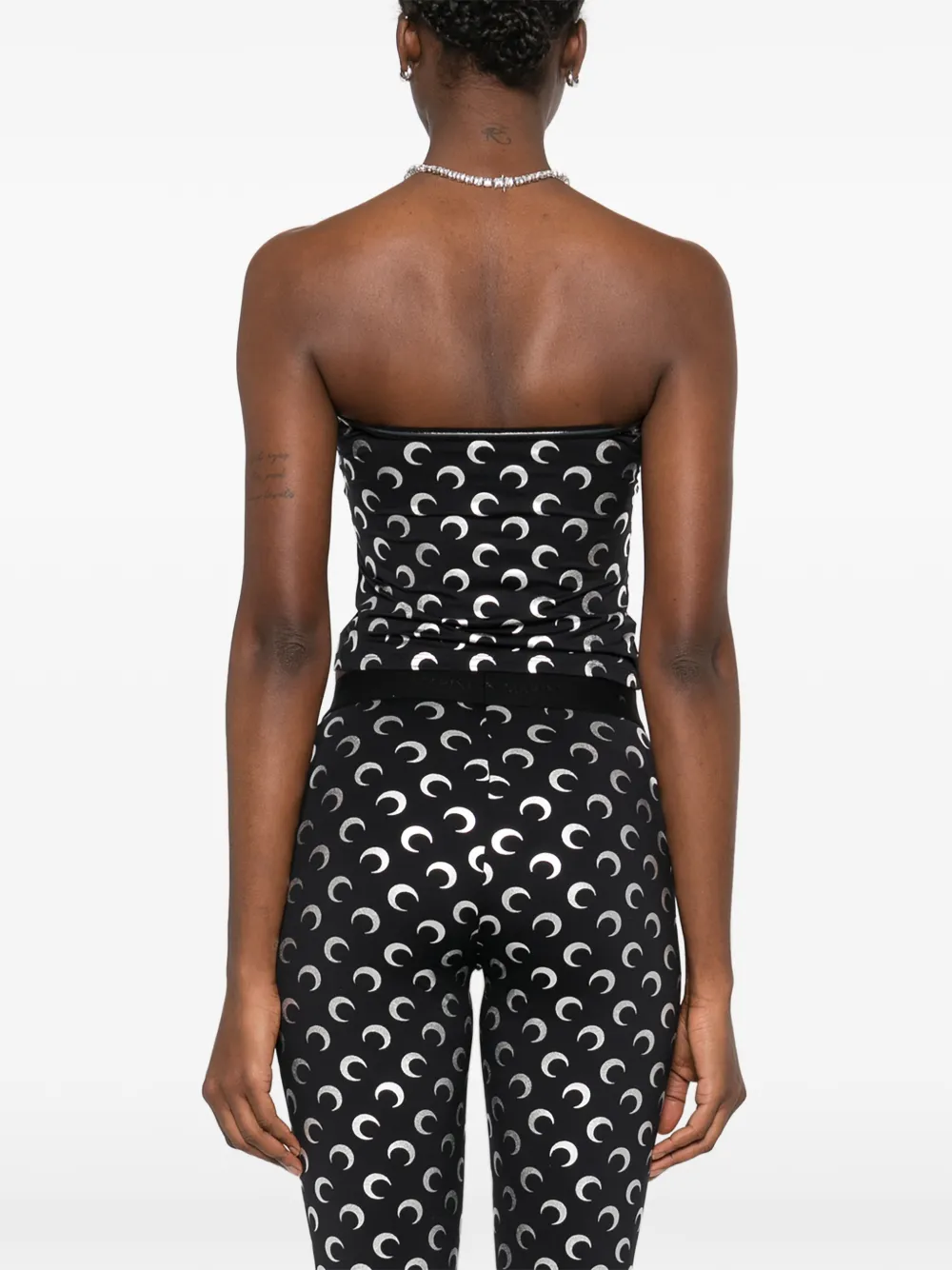 Marine Serre Top met Moon-print Zwart