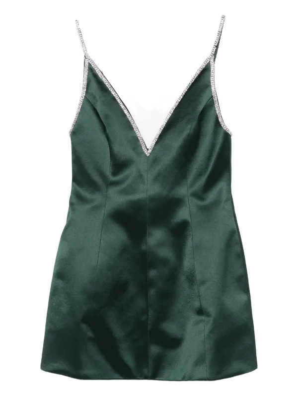 retrofete green mini dress Retrofete Trinnie Embellished Mini Dress | Green