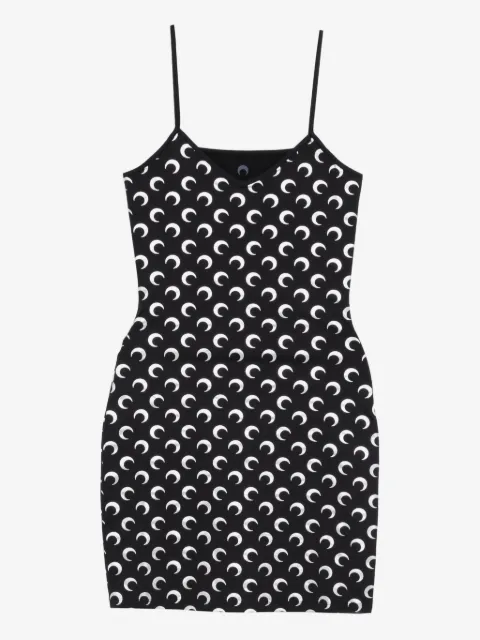 Marine Serre vestido corto con estampado Moon