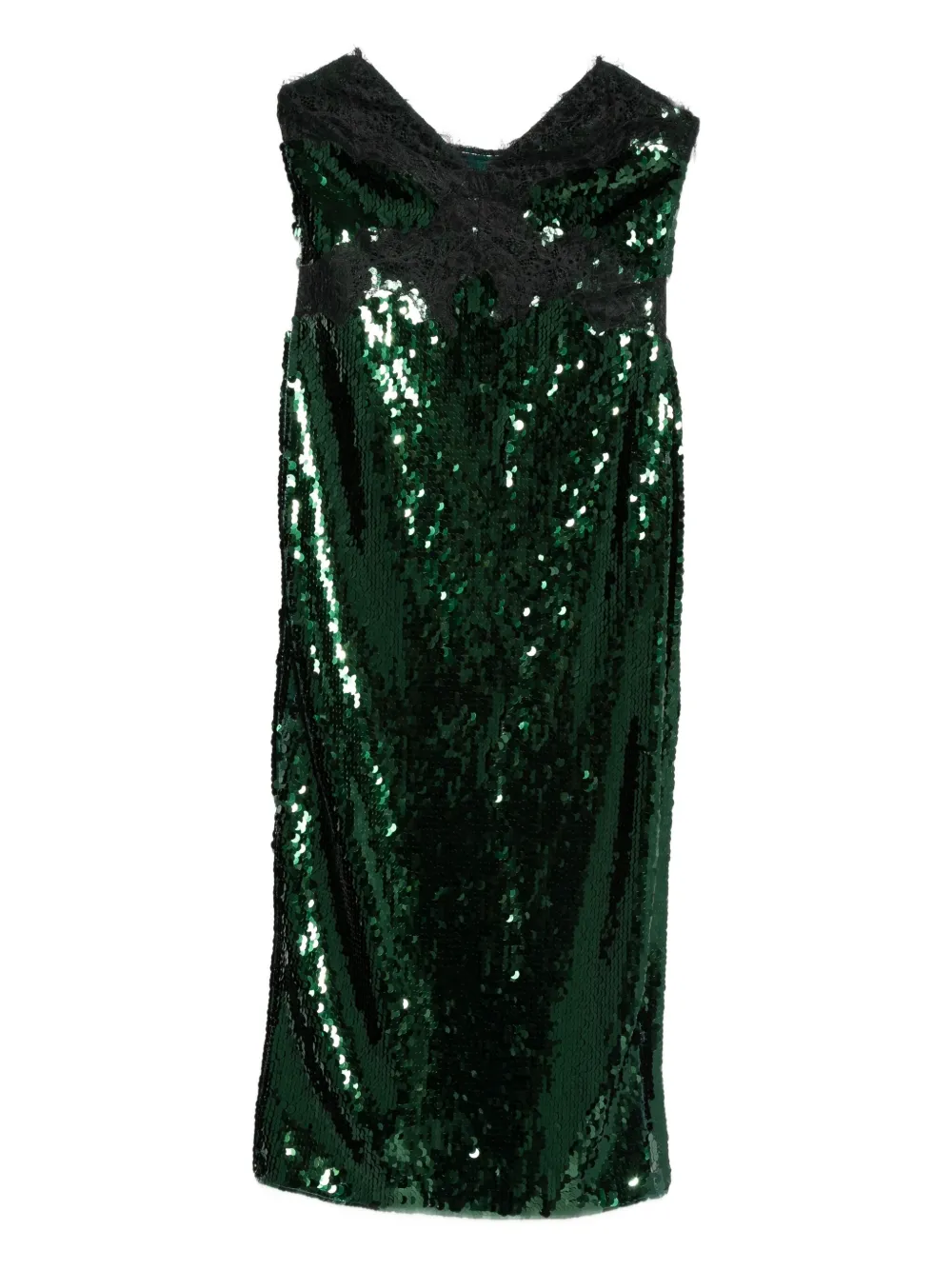 Retroféte Ellen Sequin Lace Midi Dress In Green