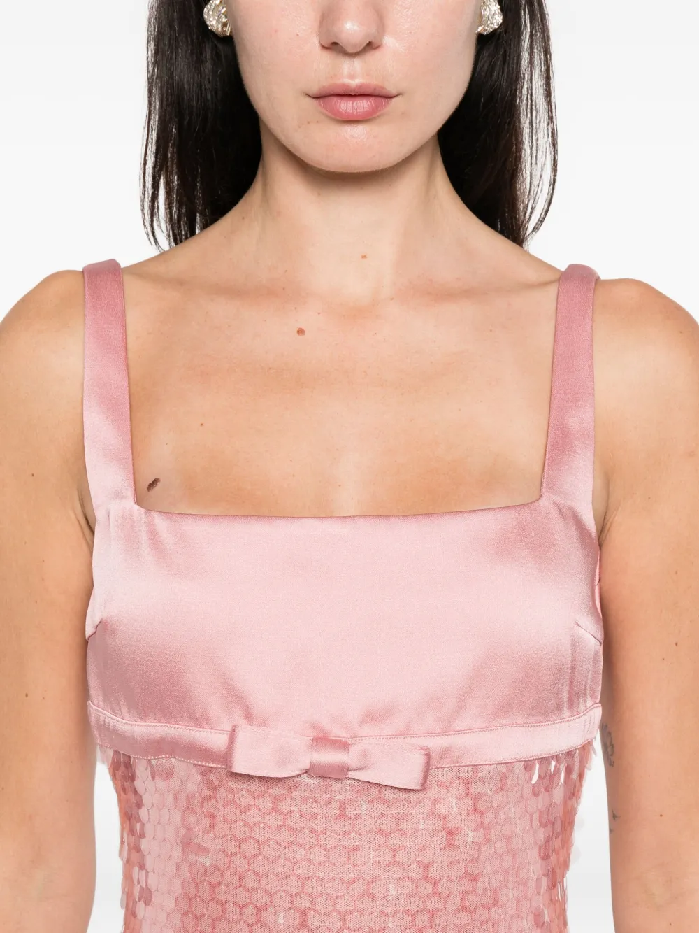 Retroféte Yvaine Sequin Midi Dress In Pink