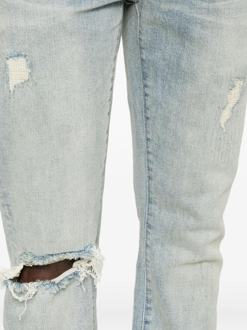 Purple Brand Jeans met scheuren Blauw