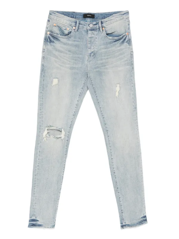 Purple Brand ダメージ ジーンズ | ブルー | FARFETCH JP