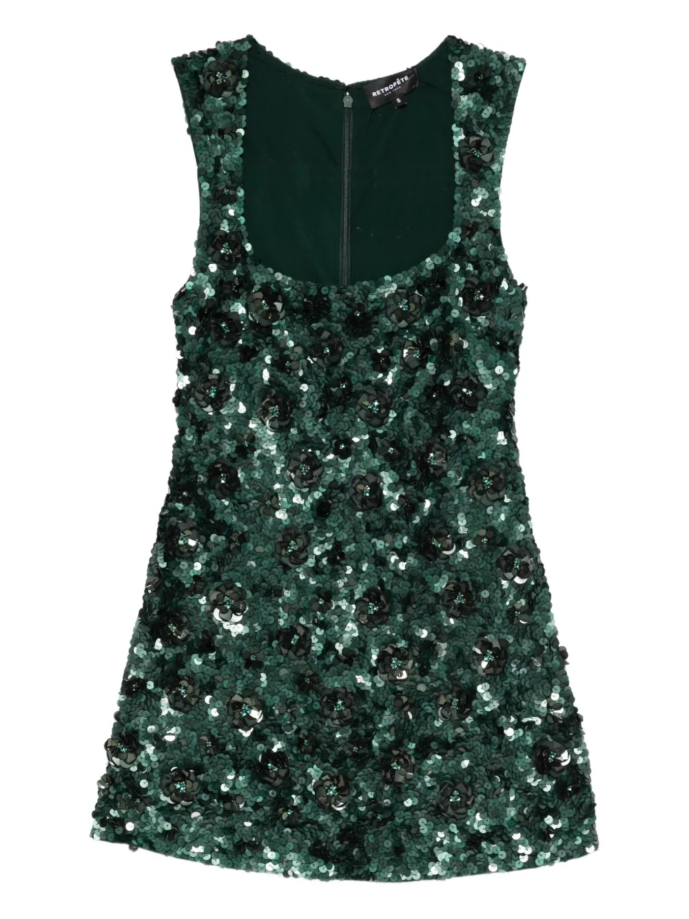 Retroféte Sadlyn Sequin-embellished Floral Mini Dress In Multi