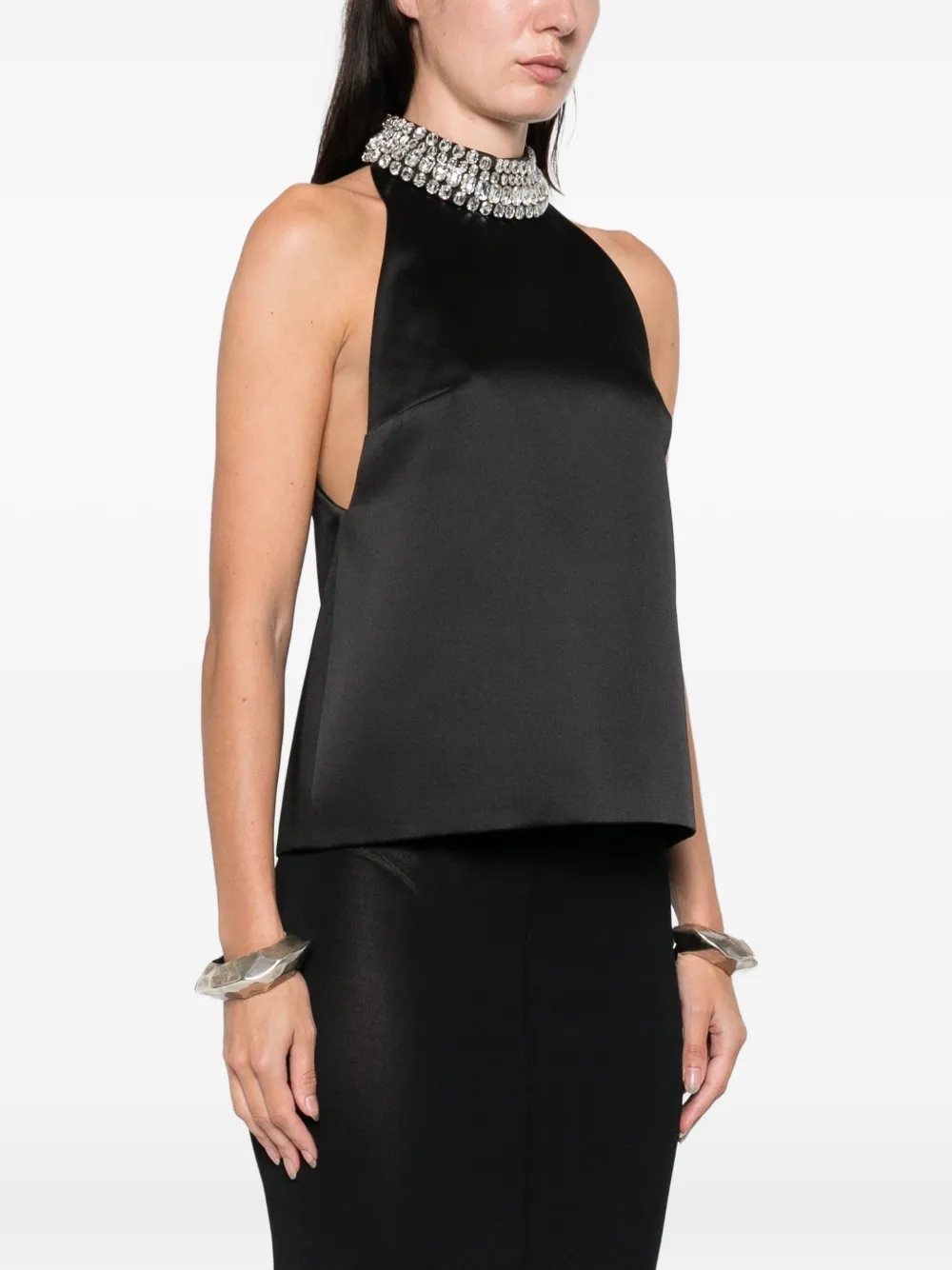 Retroféte Ardiana Embellished Blouse In Black