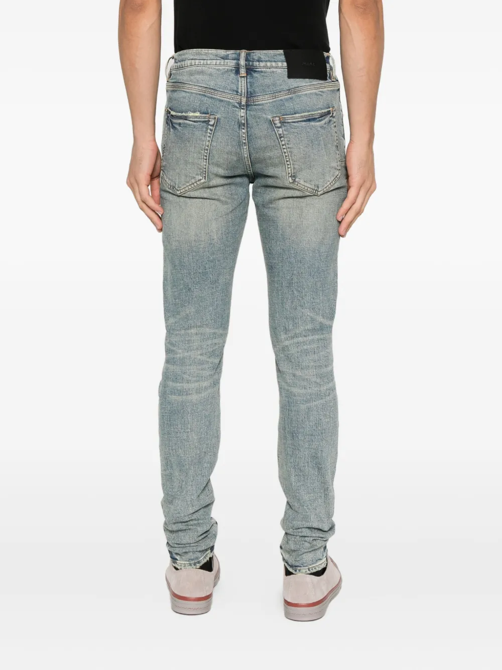 Purple Brand Jeans met riemlussen Blauw