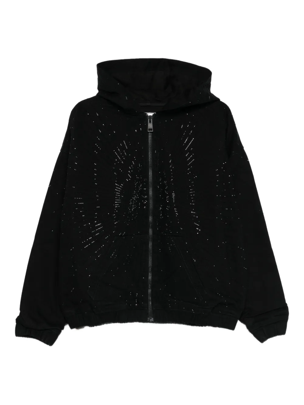 Purple Brand Radial Hotfix zip hooded jacket - Nero