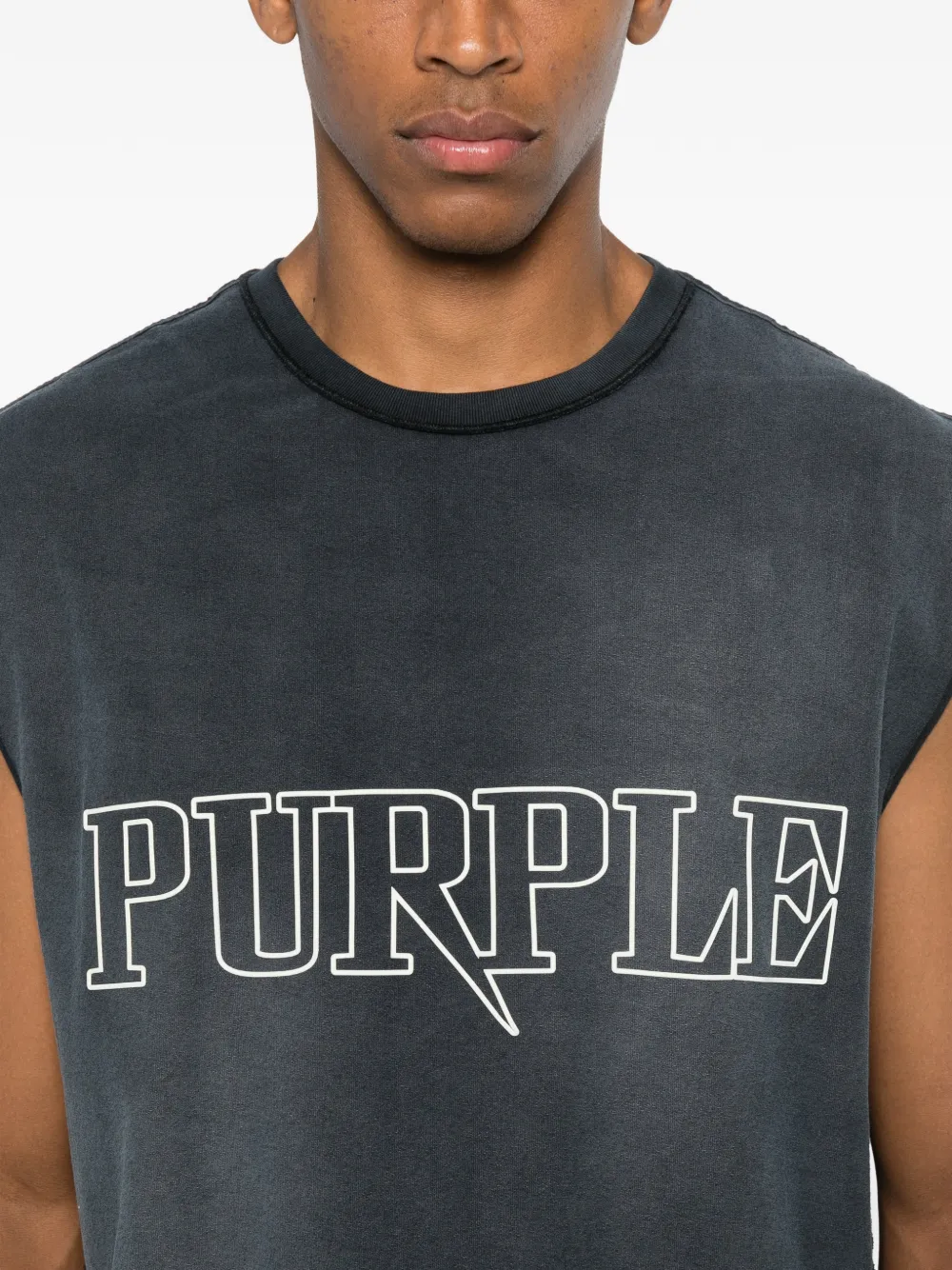 Purple Brand Tanktop met logo Zwart
