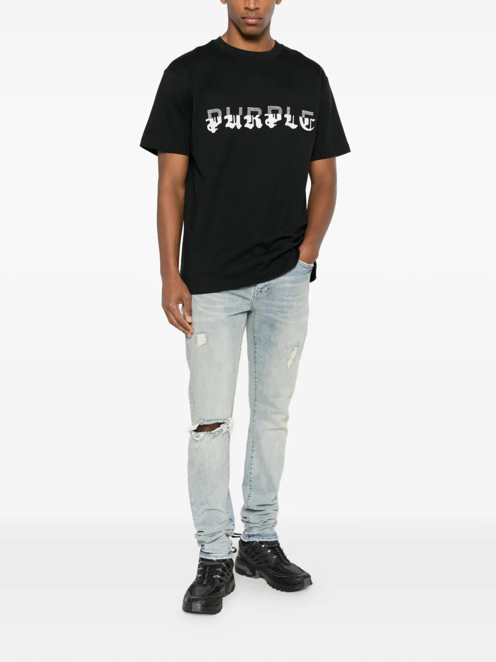 Purple Brand short-sleeve T-Shirt - Zwart