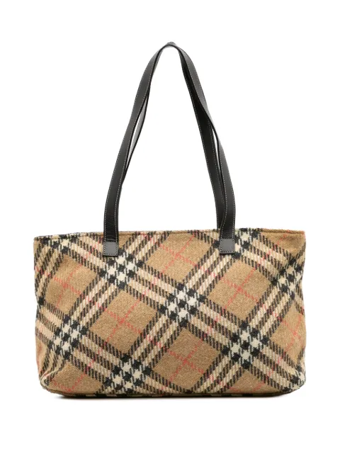 Burberry Pre-Owned 2000-2017 Supernova Check Wool tote bag