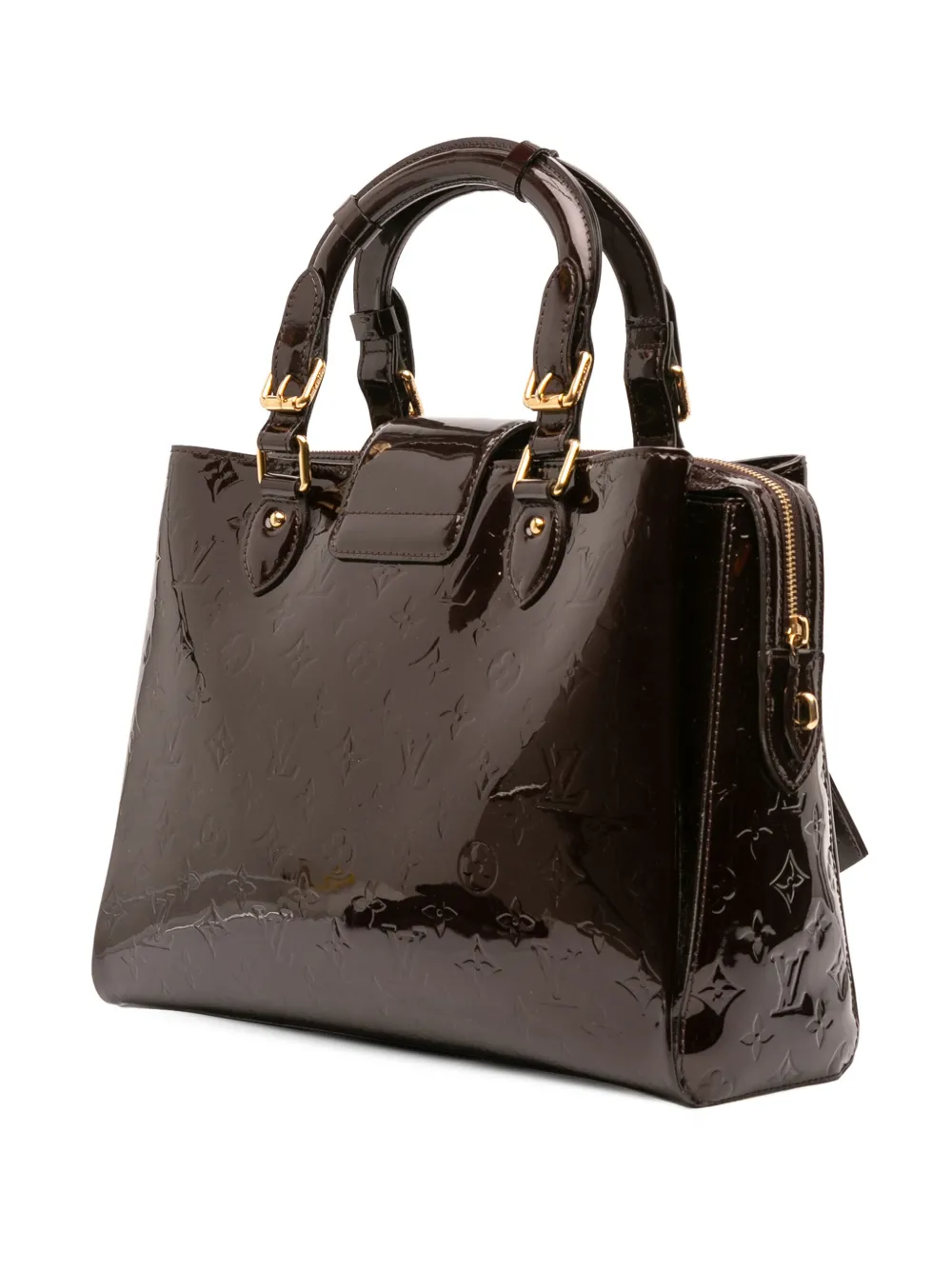 Pre-owned Louis Vuitton 2012 Monogram Vernis Melrose Avenue Handbag In Purple