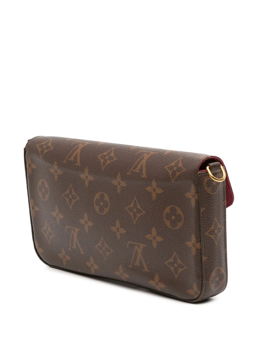 Pre-owned Louis Vuitton 2019 Monogram Pochette Felicie Crossbody Bag In Brown