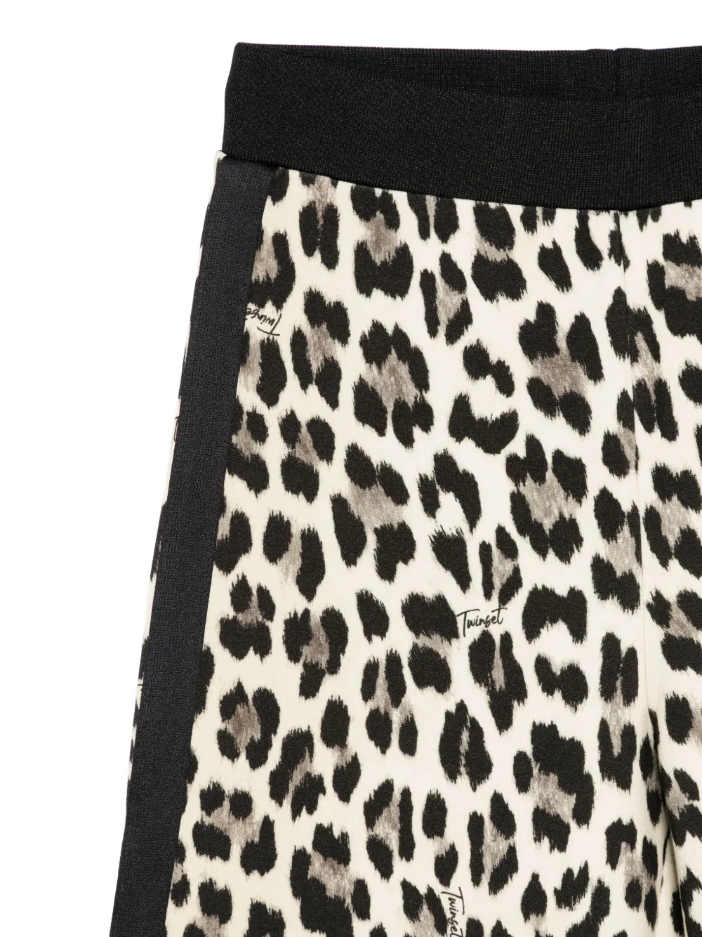 Twinset Leopard-print Trousers In Black
