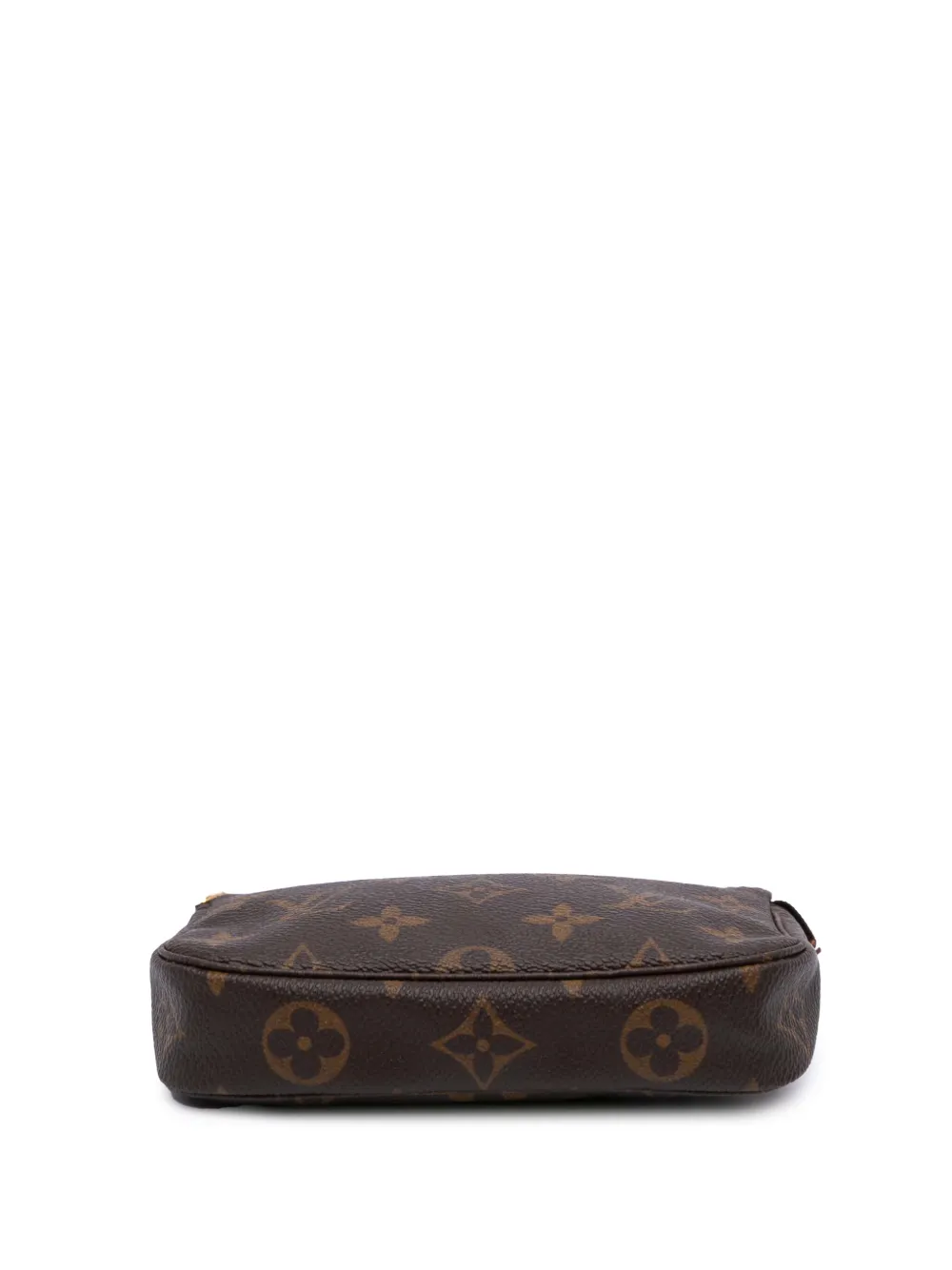 Pre-owned Louis Vuitton 2006 Monogram Mini Pochette Accessoires Handbag In Brown