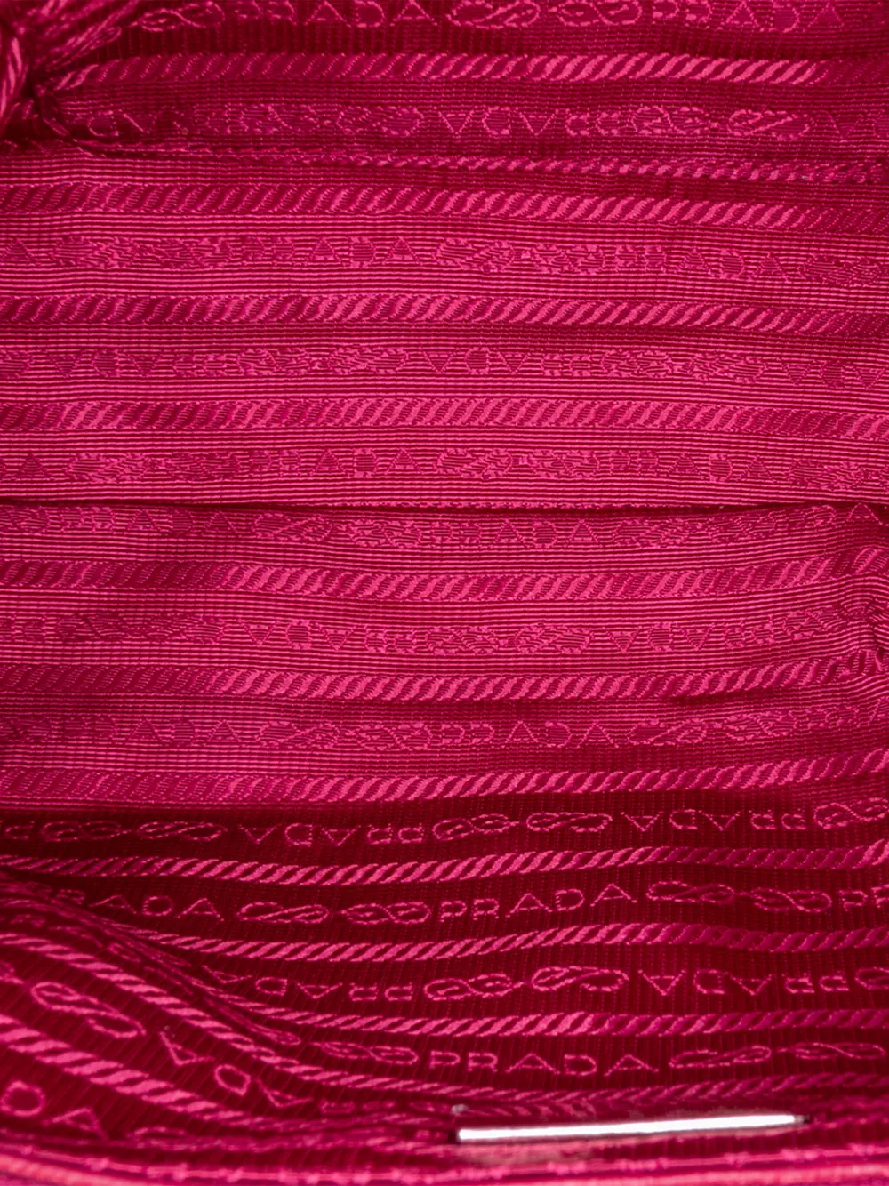 Pre-owned Prada 2013-2025 Impuntu Tessuto Chain Crossbody Bag In Pink
