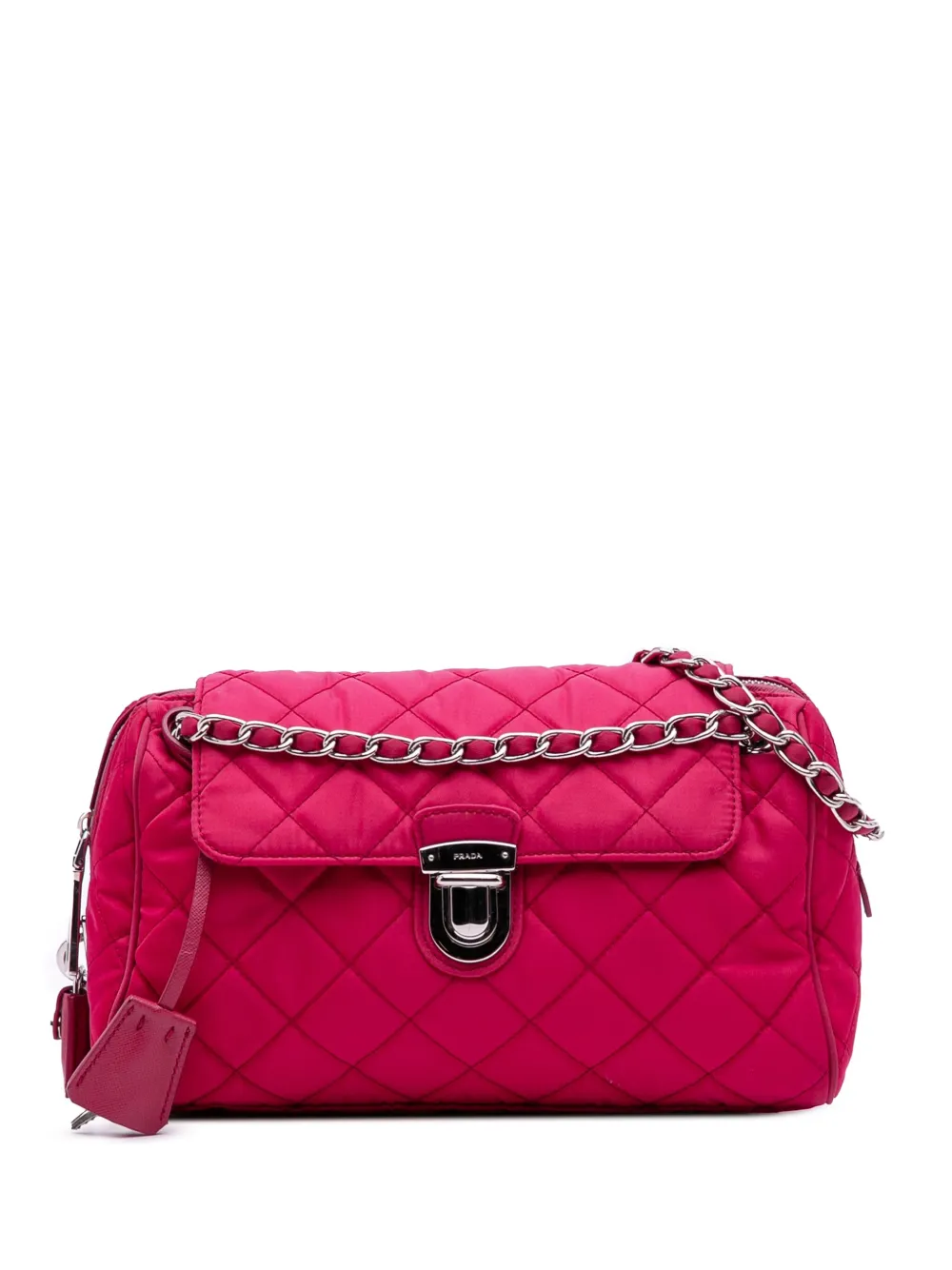 Prada Pre-Owned 2013-2025 Impuntu Tessuto Chain crossbody bag | Pink | Image 1