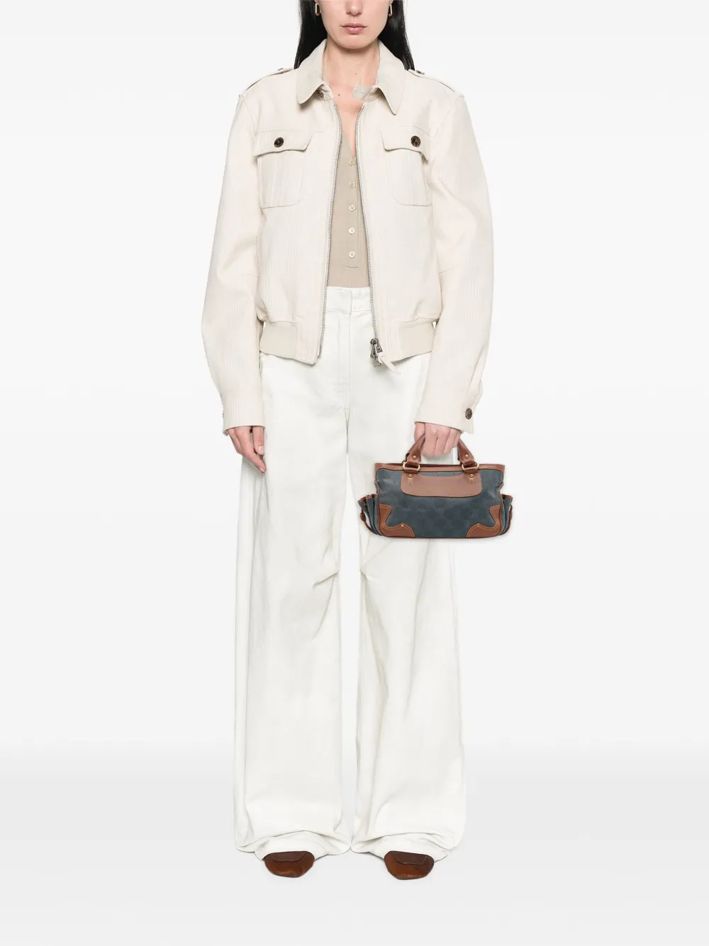 Celine Pre-Owned 2016 Macadam Denim Boogie handbag | Pre-Owned | Image 2