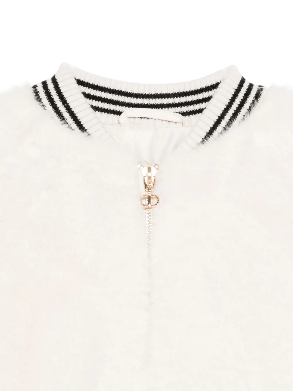 TWINSET Kids Jack met pofmouwen en gestreepte cuffs Wit