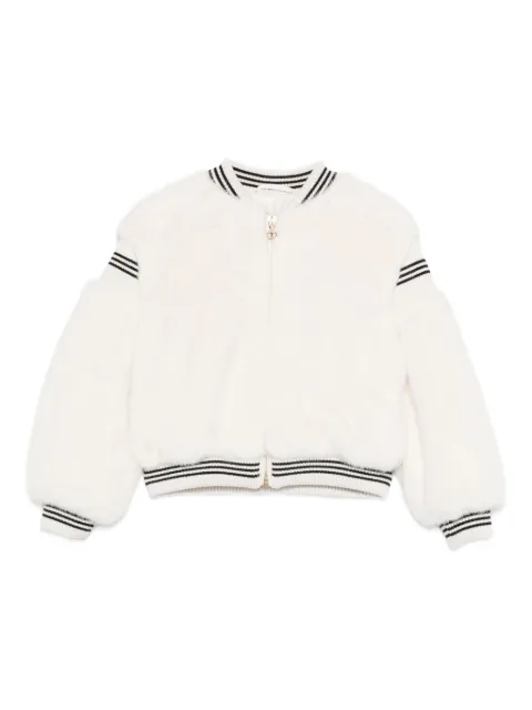 TWINSET Kids puff-sleeve striped-cuff jacket