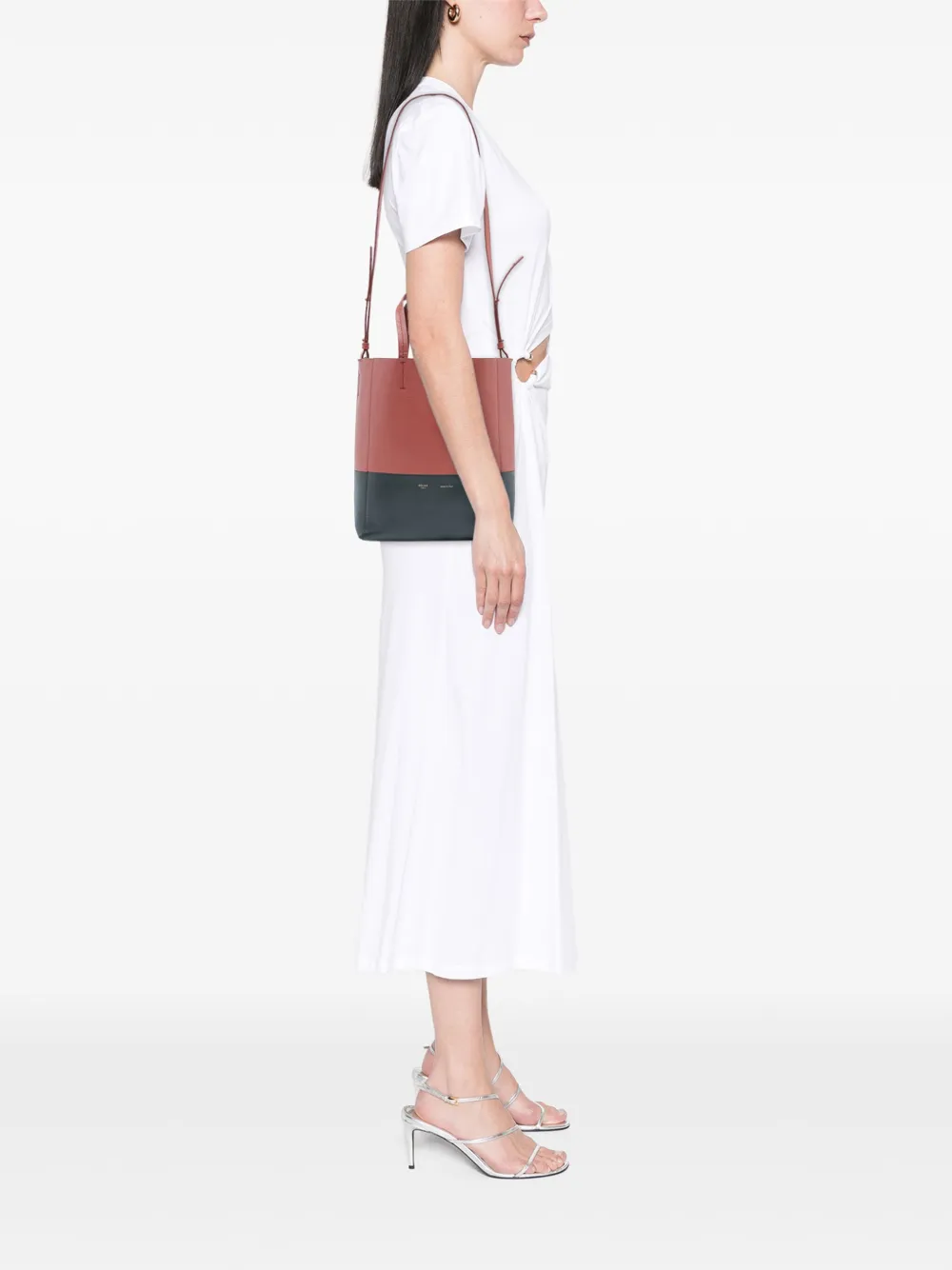 Celine Pre-Owned 2017 Small Bicolor Leather Vertical Cabas satchel | Pre-Owned | Image 2