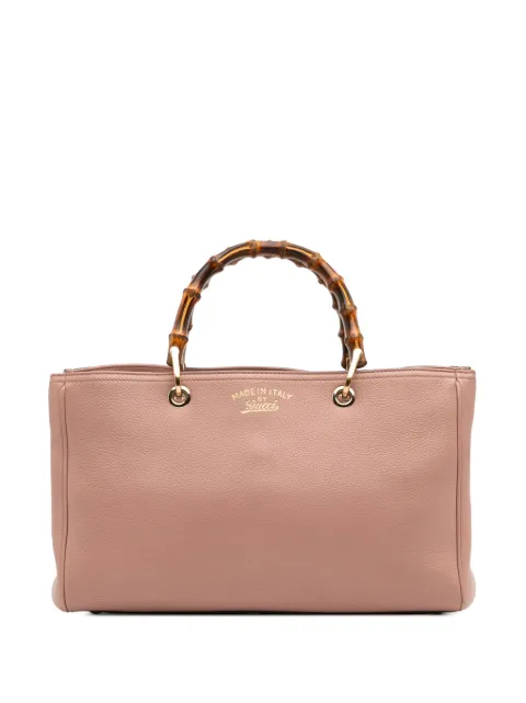 Gucci Pre-Owned 2016-2025 Medium Calfskin Bamboo Shopper satchel