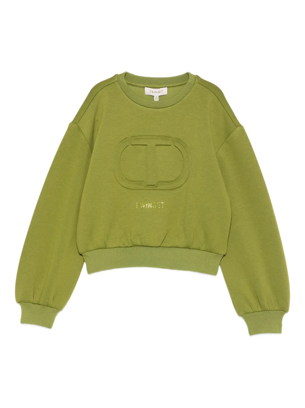 Twinset Logo-embossed Sweatshirt In Green