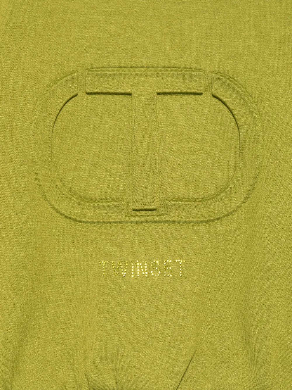 Twinset Logo-embossed Sweatshirt In Green