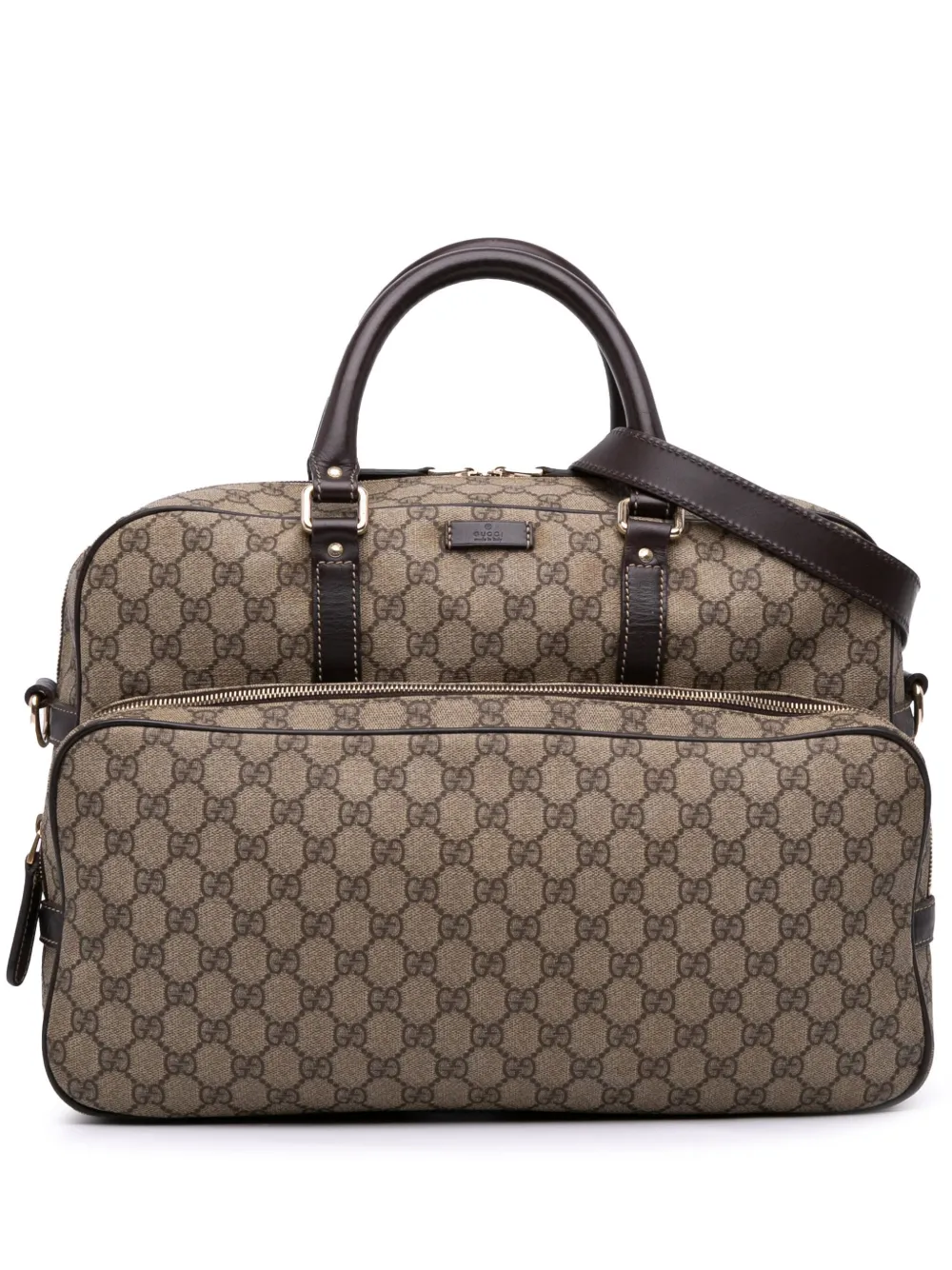Gucci Pre-Owned 2016-2025 GG Supreme travel bag | Brown | Image 1