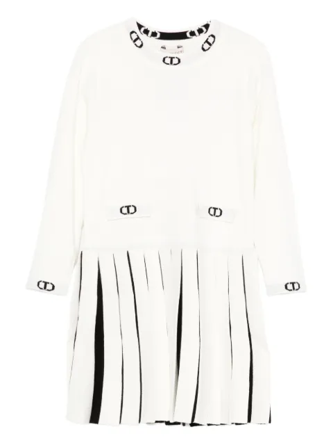 TWINSET Kids pleated knitted dress